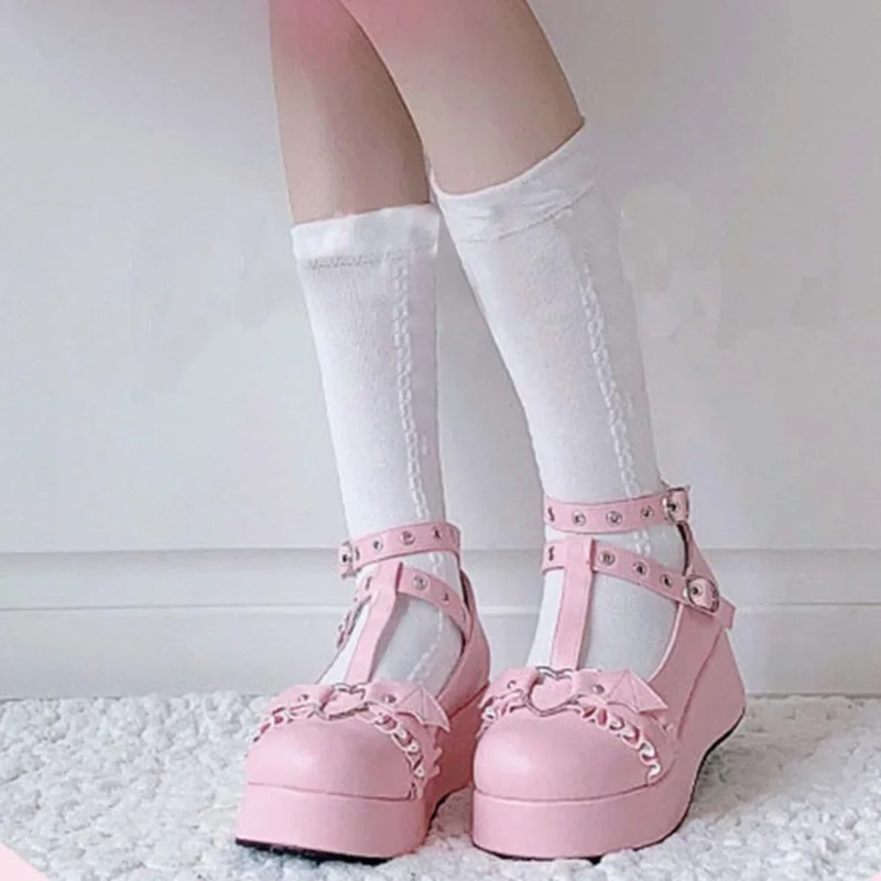 New Sweet Heart Buckle Wedges  - Women'S Shoes Popular ulasan dan harga
