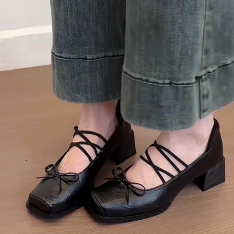 Single Shoes Fashion New Squar - Women'S Shoes Size 12 ulasan dan harga