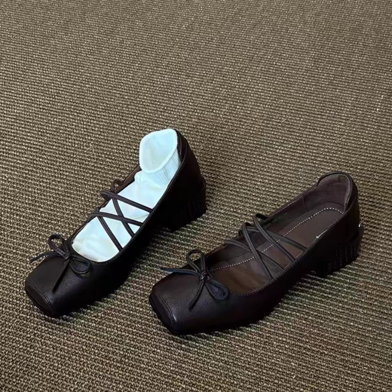 Single Shoes Fashion New Squar - Women'S Shoes Size 12 ulasan dan harga