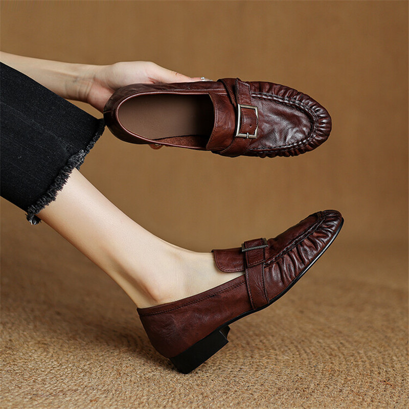 New Autumn Genuine Leather Wom - Women Shoes With Heels ulasan dan harga