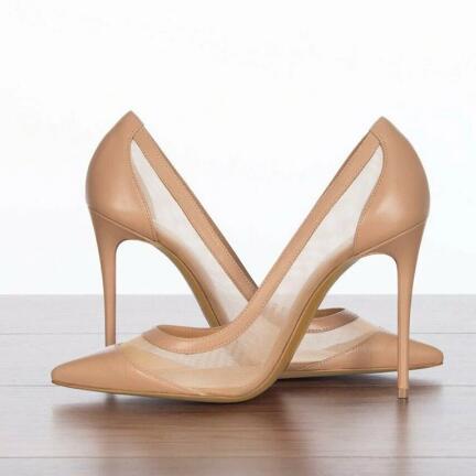 Sexy Nude Pink Black Suede Mes - Women'S Shoes Size 12 ulasan dan harga