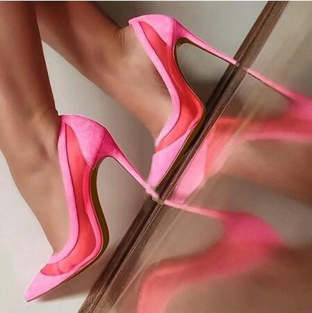 Sexy Nude Pink Black Suede Mes - Women'S Shoes Size 12 ulasan dan harga