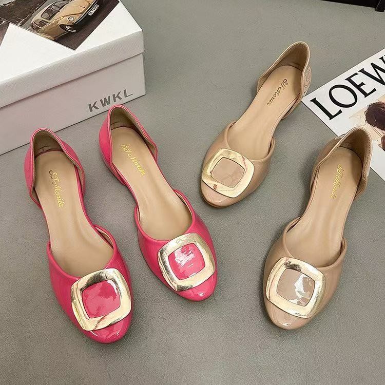 Fashion Square Buckle Hollow F - Women Shoes Sandals ulasan dan harga